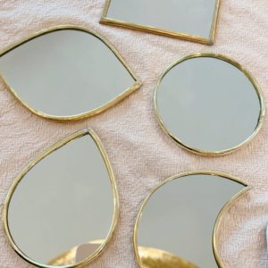 Mini miroir en laiton à bord fin