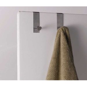 2 porte-manteaux sans vis – 1 crochet cœur + 1 carreau