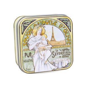 Boite Métal Art Nouveau Mucha & Savon 100g