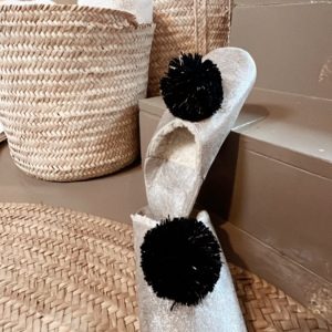 Babouche argenté craquelé