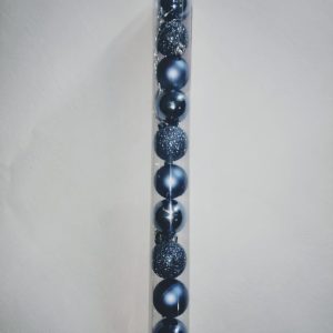 Boule de Noël x10 tons polaires-Bleu-Standard 3 cm