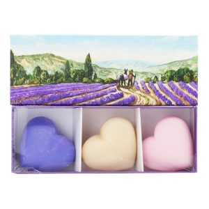 Lot de 3 Savons Cœurs 50g