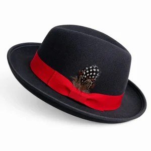 Chapeau Melon Fedora Plume