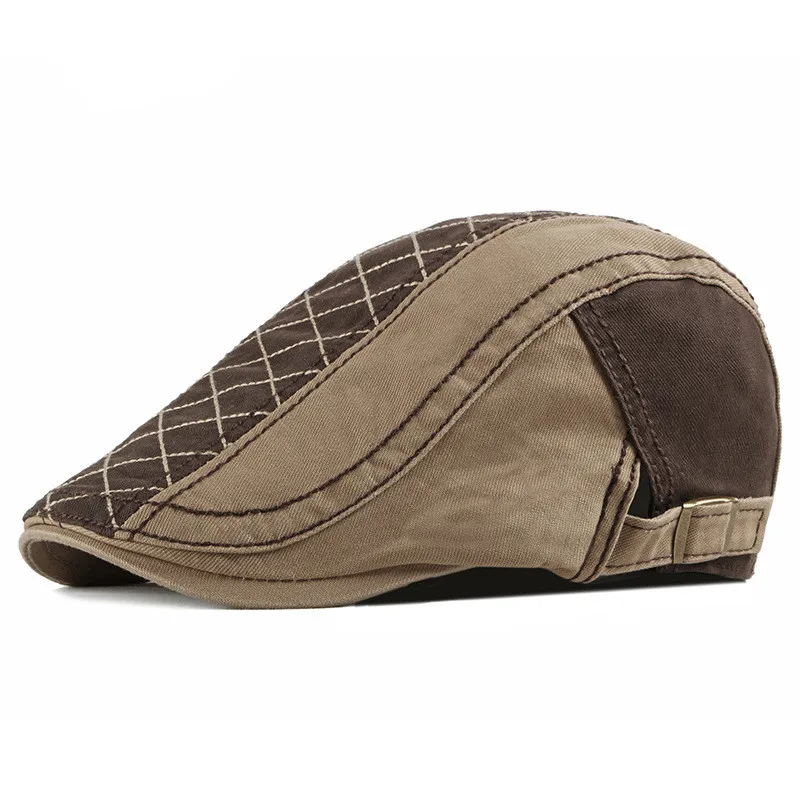 Béret Homme Bicolore en Coton avec Surpiqûres - Duality – Image 2