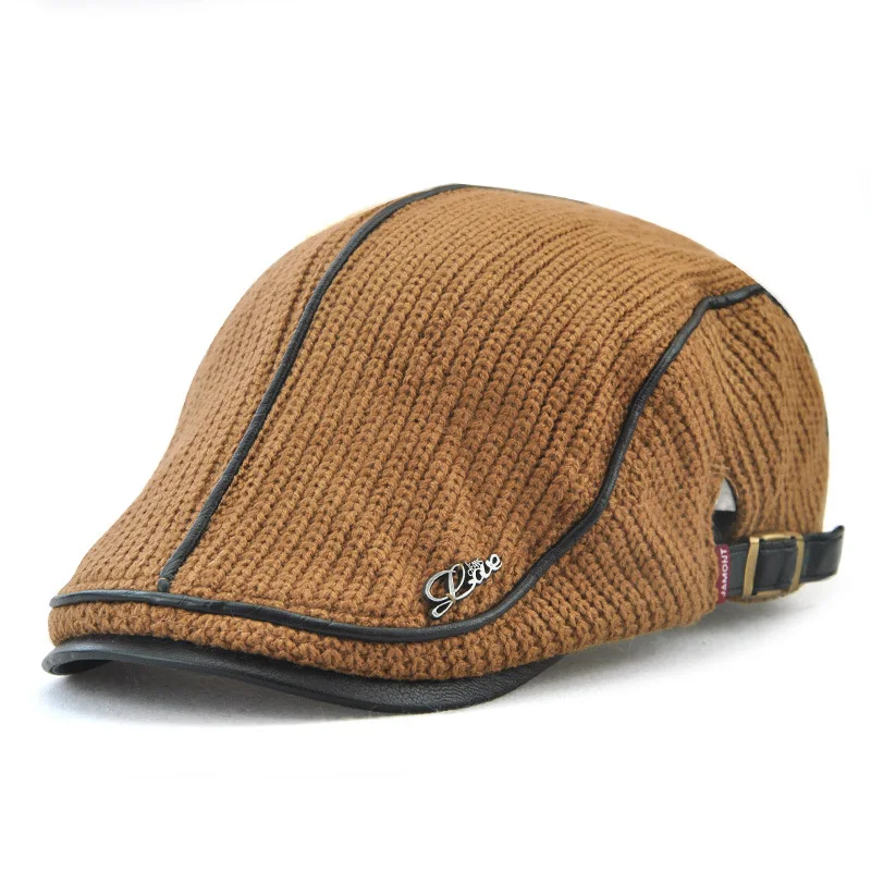 Béret Homme Coton Maille avec Bordure en Cuir Réglable - Metro – Image 6