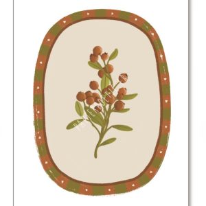 Carte Papier Poetic « Motif fleuri automne »