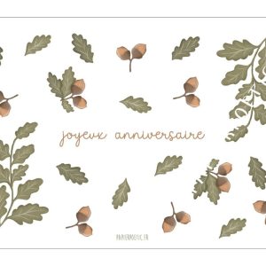 Carte Papier Poetic « Anniversaire Automne »