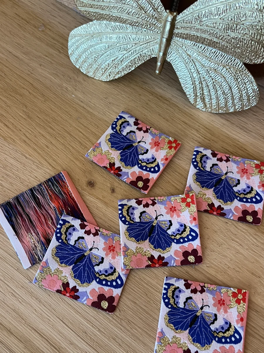 Étiquettes tissées "Papillon bleu" – Image 2