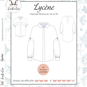 Chemisier Lycène Femme 34-50 (Patron de couture pochette)