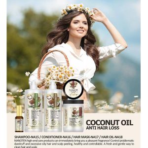 Pack Huile de Coco : shampoing, conditionneur, masque, huile