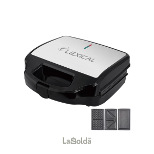 Appareil Sandwich 3 en 1 Lexical – Gaufres, Grill, Croque