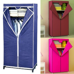 Armoire Penderie Tissu avec Étagères 90x45x160 cm