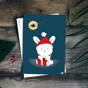 NOËL : CARTE LAPIN NOËL