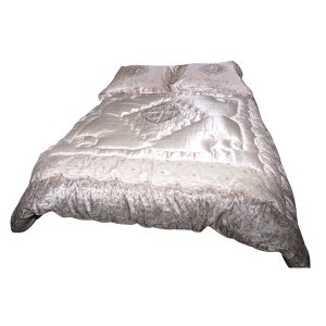 Couvre Lit + 2 Taies D’oreillers Coton Satiné Rose