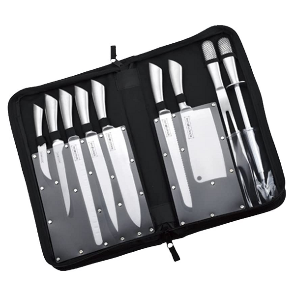 Ensemble 10 Couteaux De Cuisine Professionnels Haute Précision Avec Leur Trousse