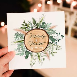 Invitation FEUILLAGES ET BOIS