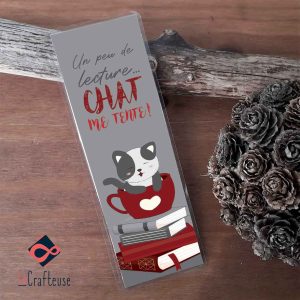 Marque page Chat et Livres