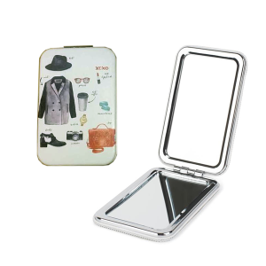 Lot De 2 Petits Miroirs De Poche Rectangulaire