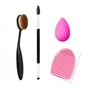 Pack Beauté – Pinceaux, Éponge, Brosse, Sourcils