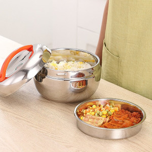 Porte Manger En Inox , Lunch Box Scolaire 1L ,1.5L , 2L