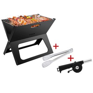 Pack Barbecue Pliable + Pince De Cuisine + Ventilateur Manuel pour BBQ