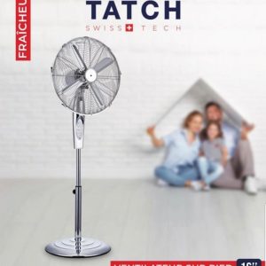 Ventilateur Sur Pied En Métal Miroir Avec télécommande