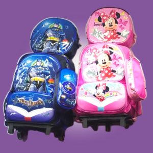 Set Cartable à Roulettes 6-12 Ans + Trousse & Goûter